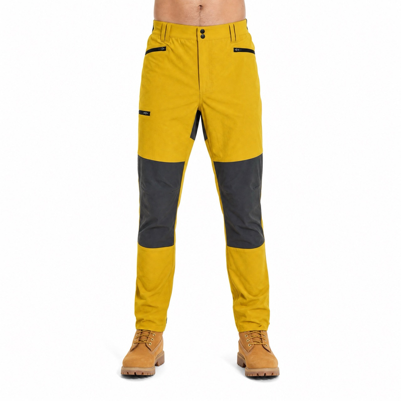 Pantalon de randonnée à blocs de couleurs pour hommes, pantalon de randonnée à taille élastique