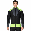 Veste matelassée d'extérieur coupe-vent pour hommes, bloc de couleurs, garnitures fluorescentes