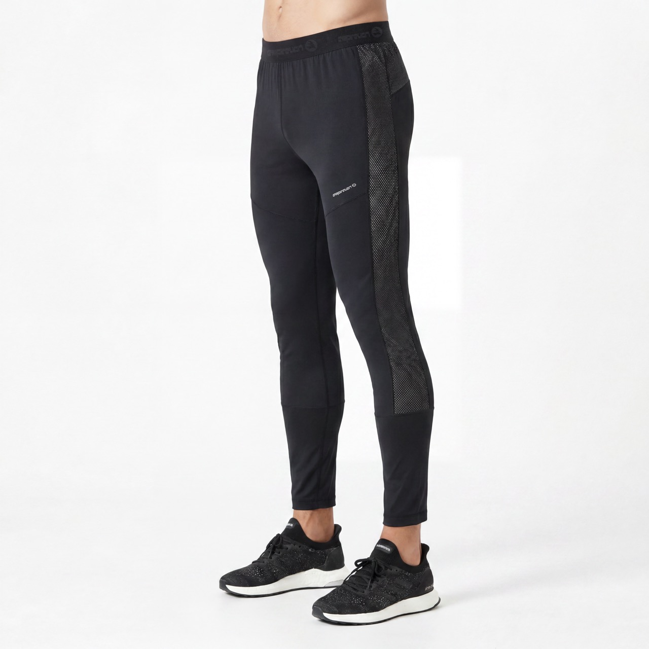 Pantalon de compression actif à bordures réfléchissantes pour hommes
