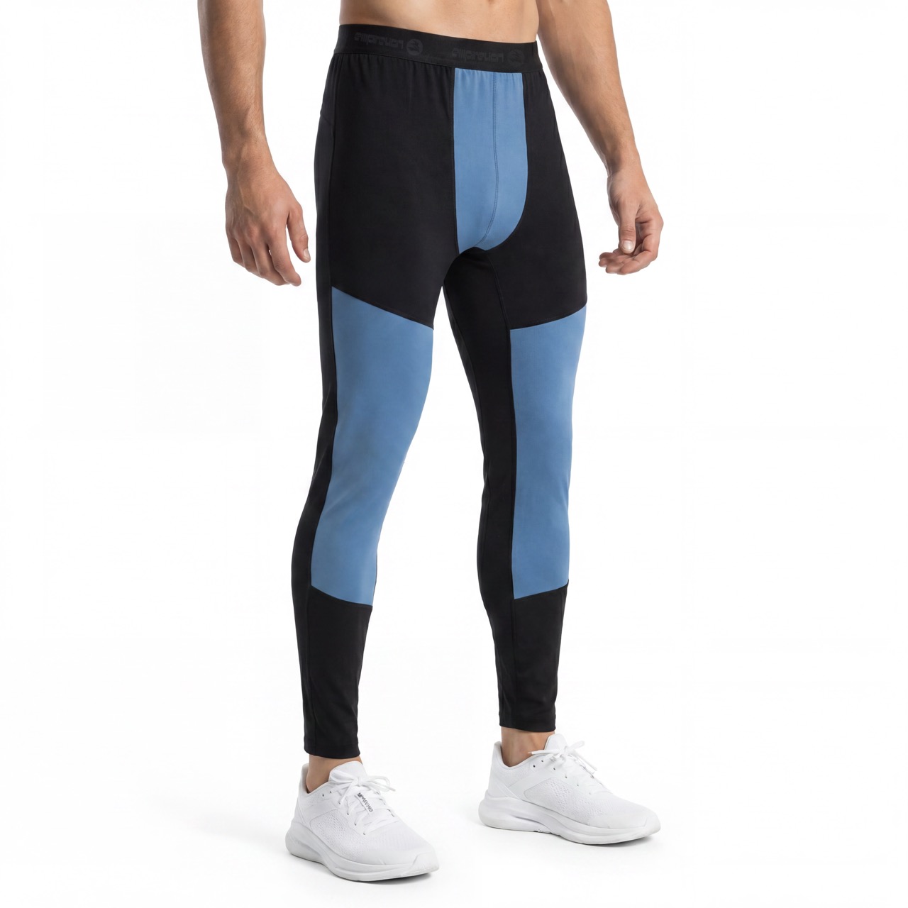 Legging d'entraînement de course avec panneaux de protection contre le vent pour hommes