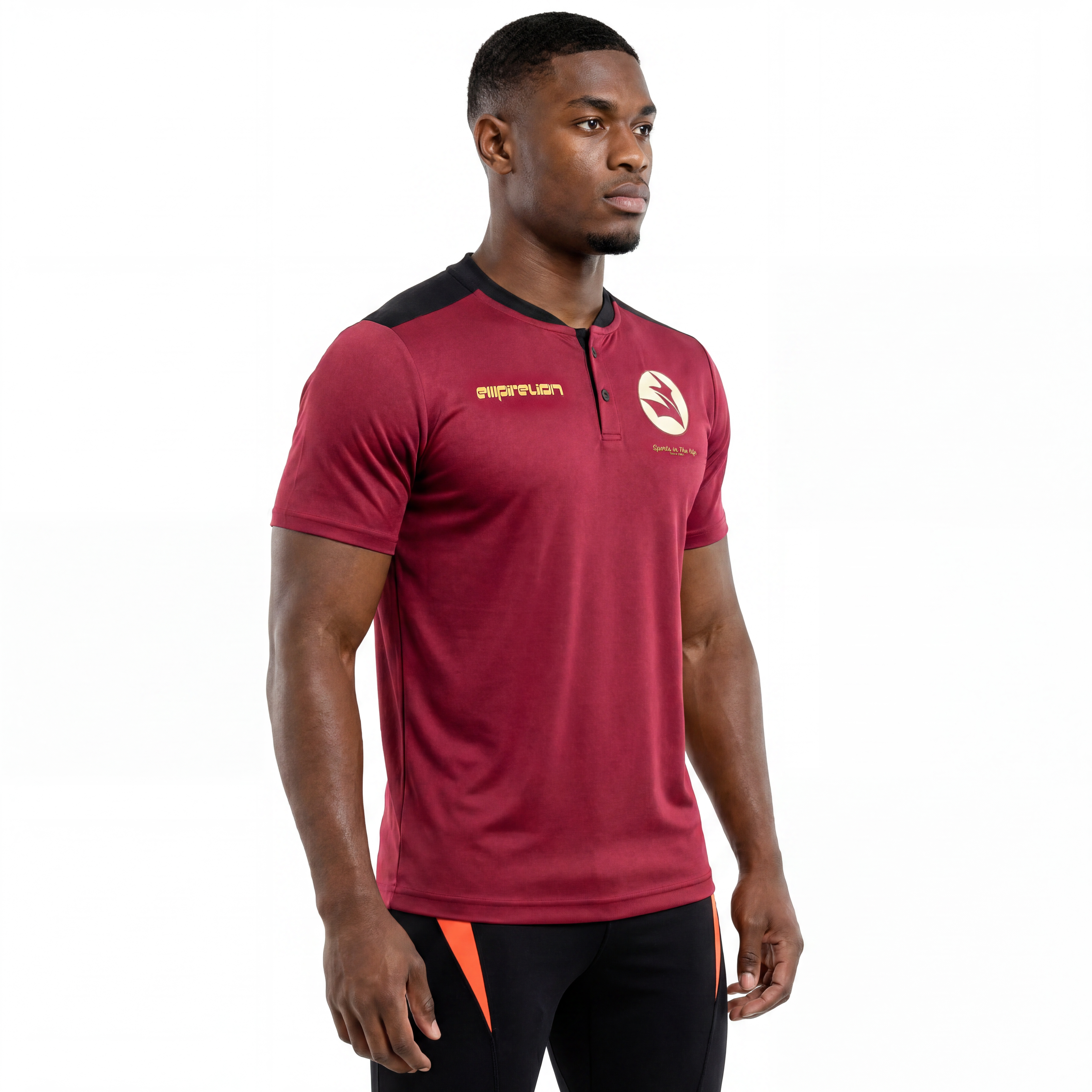 T-shirt à boutons grand-père pour hommes