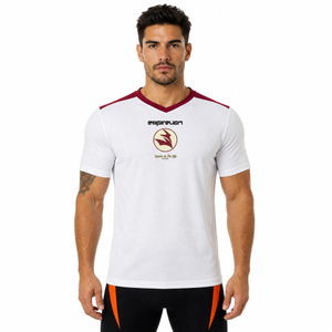 T-shirt en jersey de football à col en V pour hommes