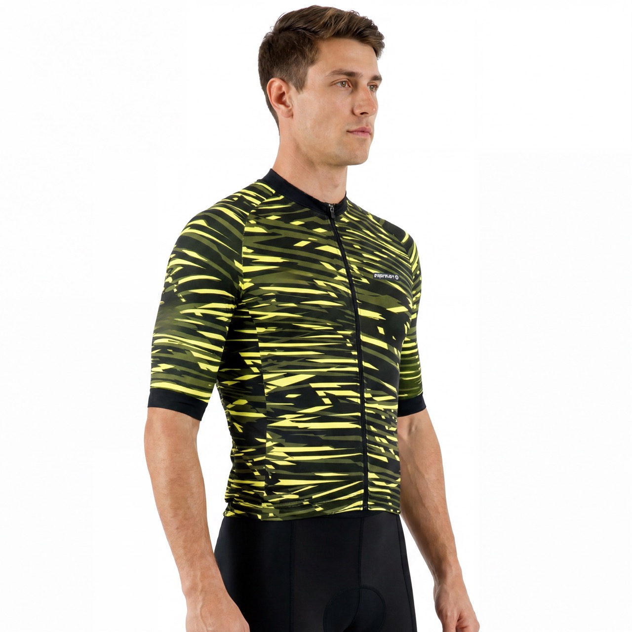 Maillot de cyclisme de poids moyen à manches courtes et impression numérique