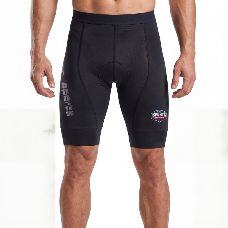 Short de cyclisme à panneau en maille pour hommes