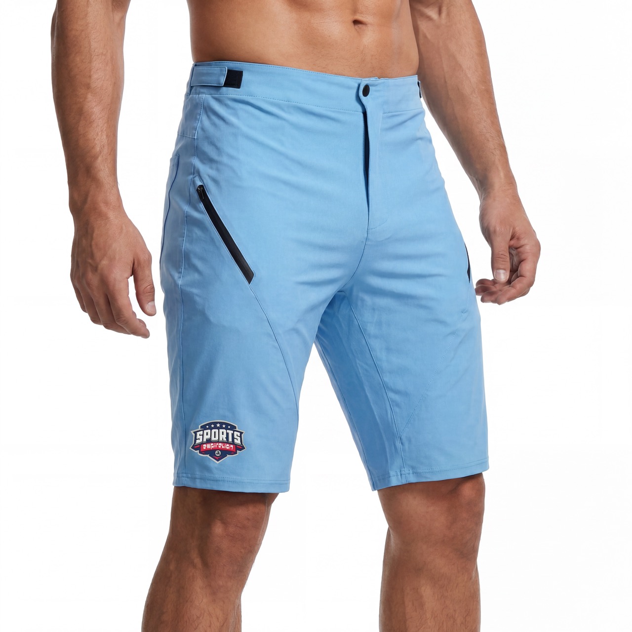 Short de cyclisme et de randonnée avec poches zippées pour hommes