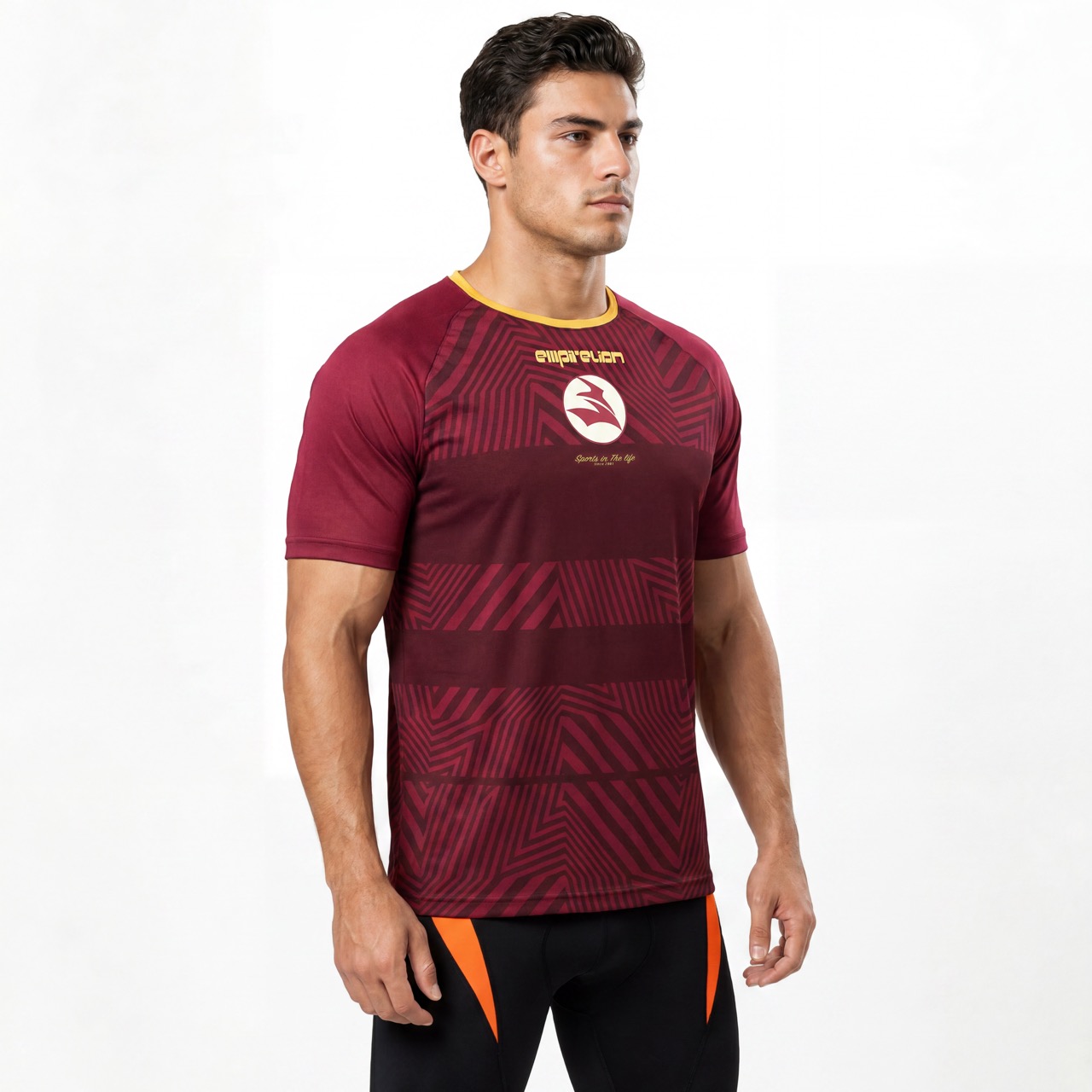 T-shirt avec logo de maillot de football imprimé pour hommes
