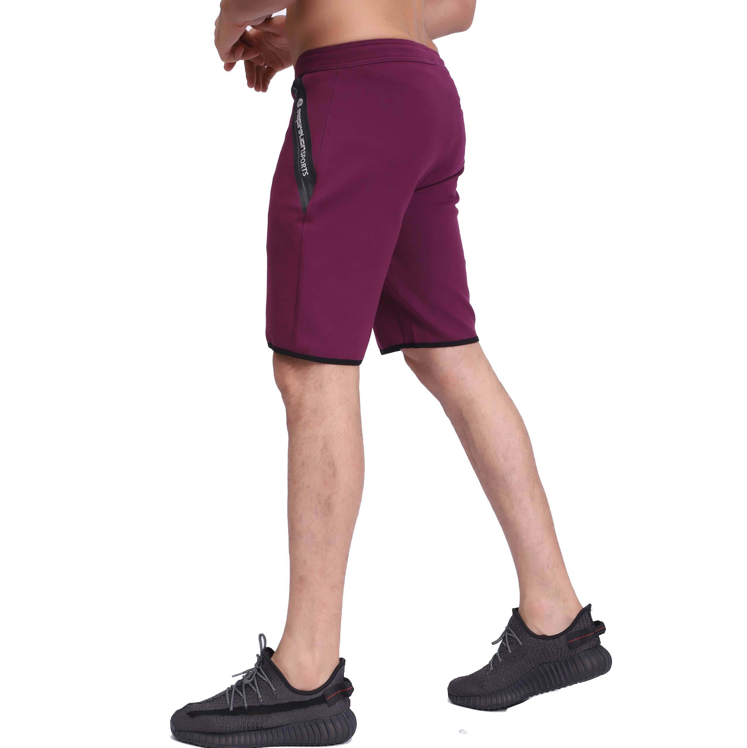 Men de taille élastique à la taille élastique des poches sportives Sports Joggers Shorts