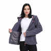 Veste à capuche décontractée Sherpa Fuzzy Fleece Bonded pour femme