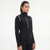 Veste de cyclisme à col haut et garnitures réfléchissantes pour femme