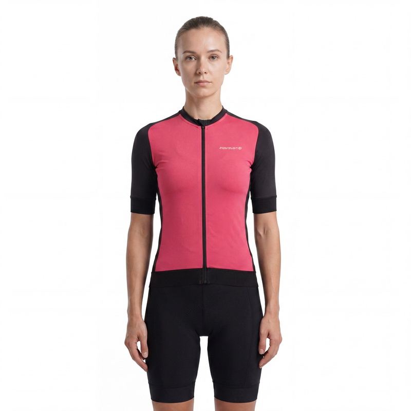 Maillot de cyclisme à manches courtes Color Block pour femme
