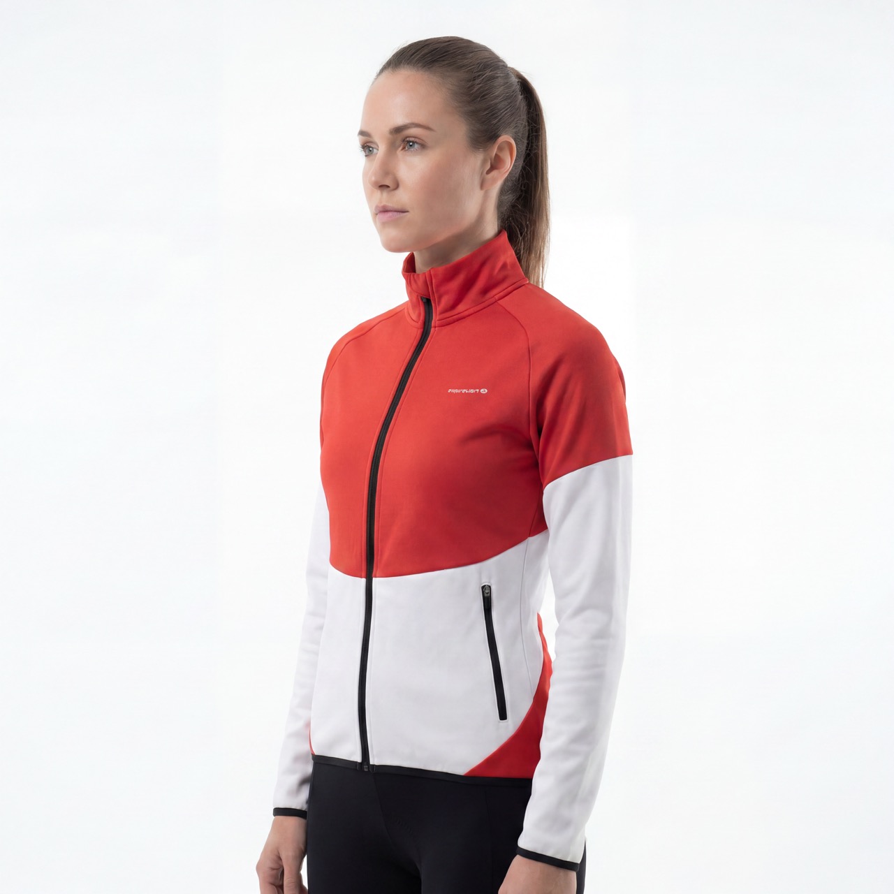Veste de sport à panneau de blocs de couleurs pour femmes