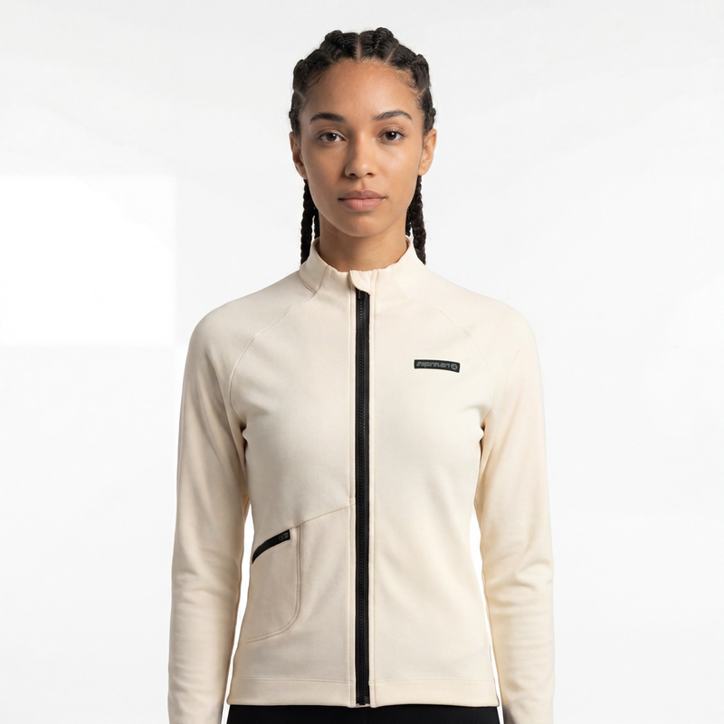 Veste de cyclisme à bordure en maille et panneau à manches Reglan pour femme