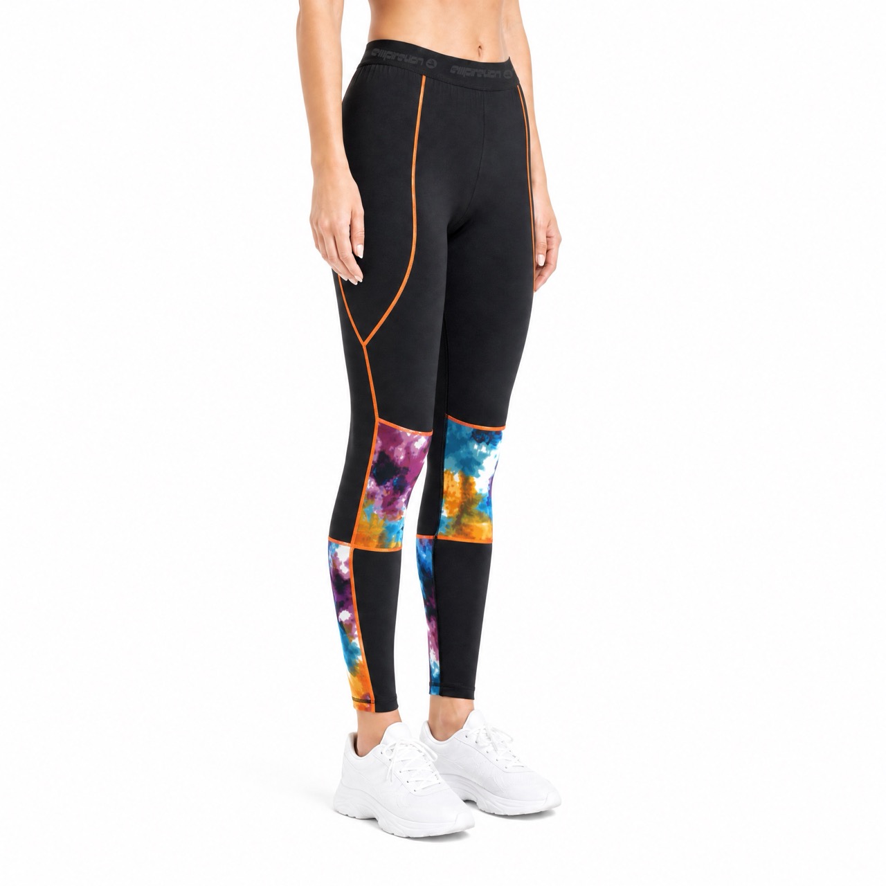 VMTR Pantalon legging léger à panneaux imprimés pour femme