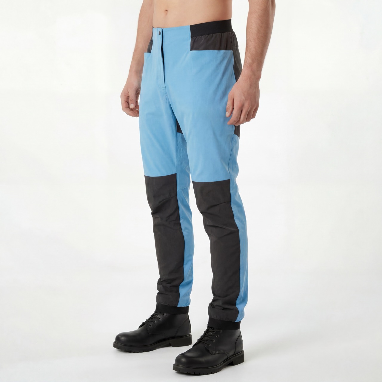 Pantalon de randonnée à blocs de couleurs pour hommes, pantalon à taille élastique