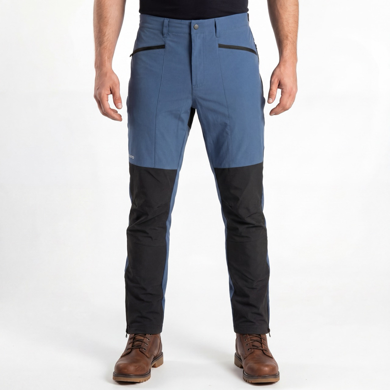 Pantalon de randonnée à ouverture zippée sur tout le côté pour homme Pantalon de neige à blocs de couleurs