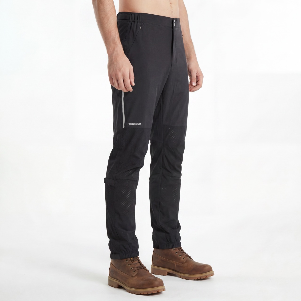 Pantalon actif respirant léger à trous laser pour hommes