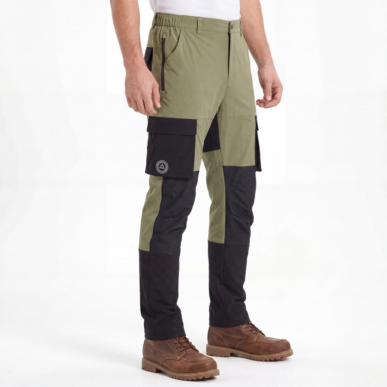 Pantalon cargo de sport pour hommes, pantalon de trekking à blocs de couleurs