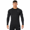 Couche de base de compression pour hommes, bordures réfléchissantes, hauts actifs Slim Fit