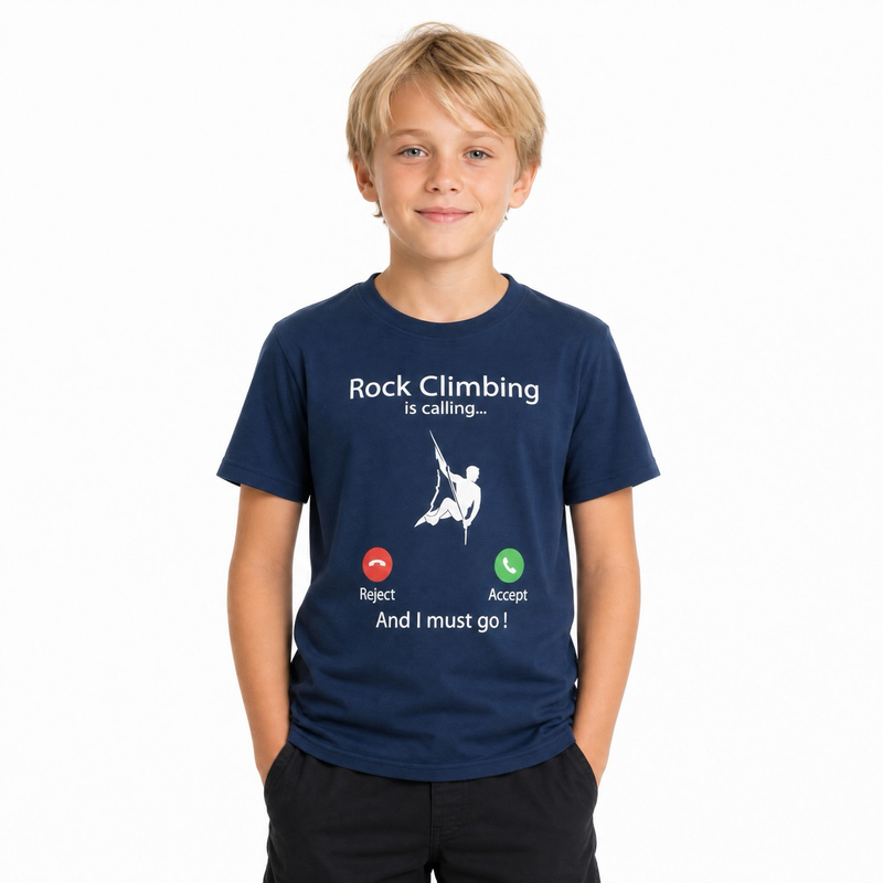 T-shirt à manches courtes pour garçons, escalade