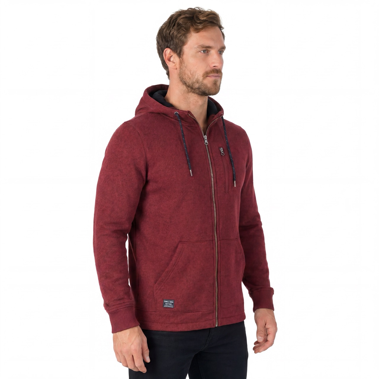 Sweat à capuche zippé pour hommes, confortable, thermique, coupe-vent, escalade, randonnée