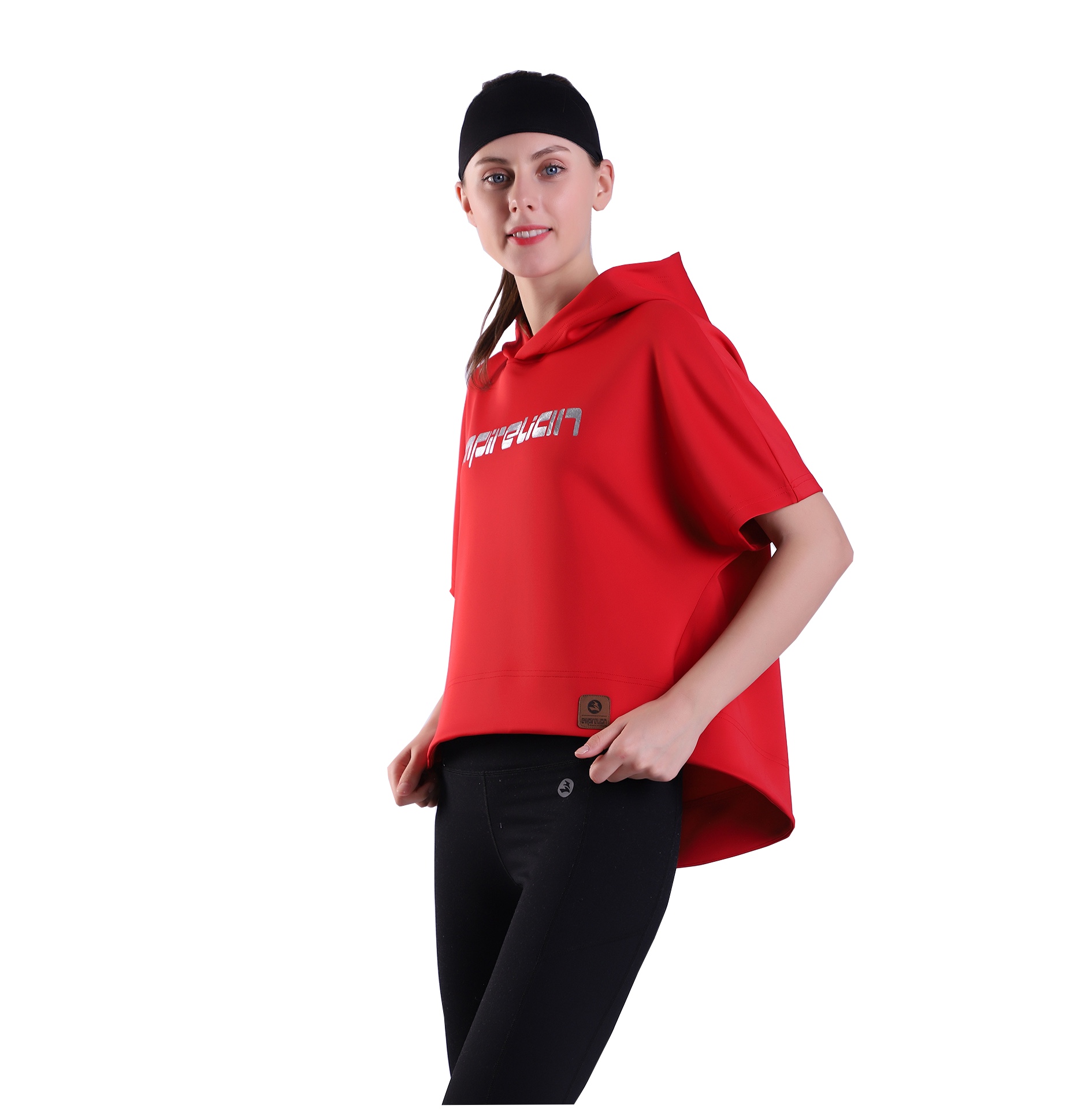 Sweats à capuche courts pour femmes Loose Cute Athletic Pullover Sports Casual Tops