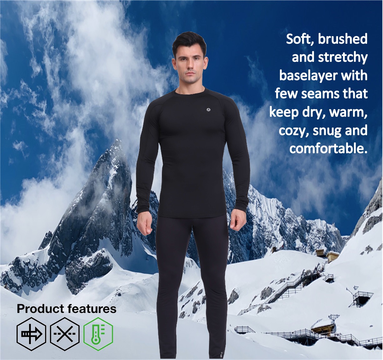 Sous-vêtements thermiques pour hommes