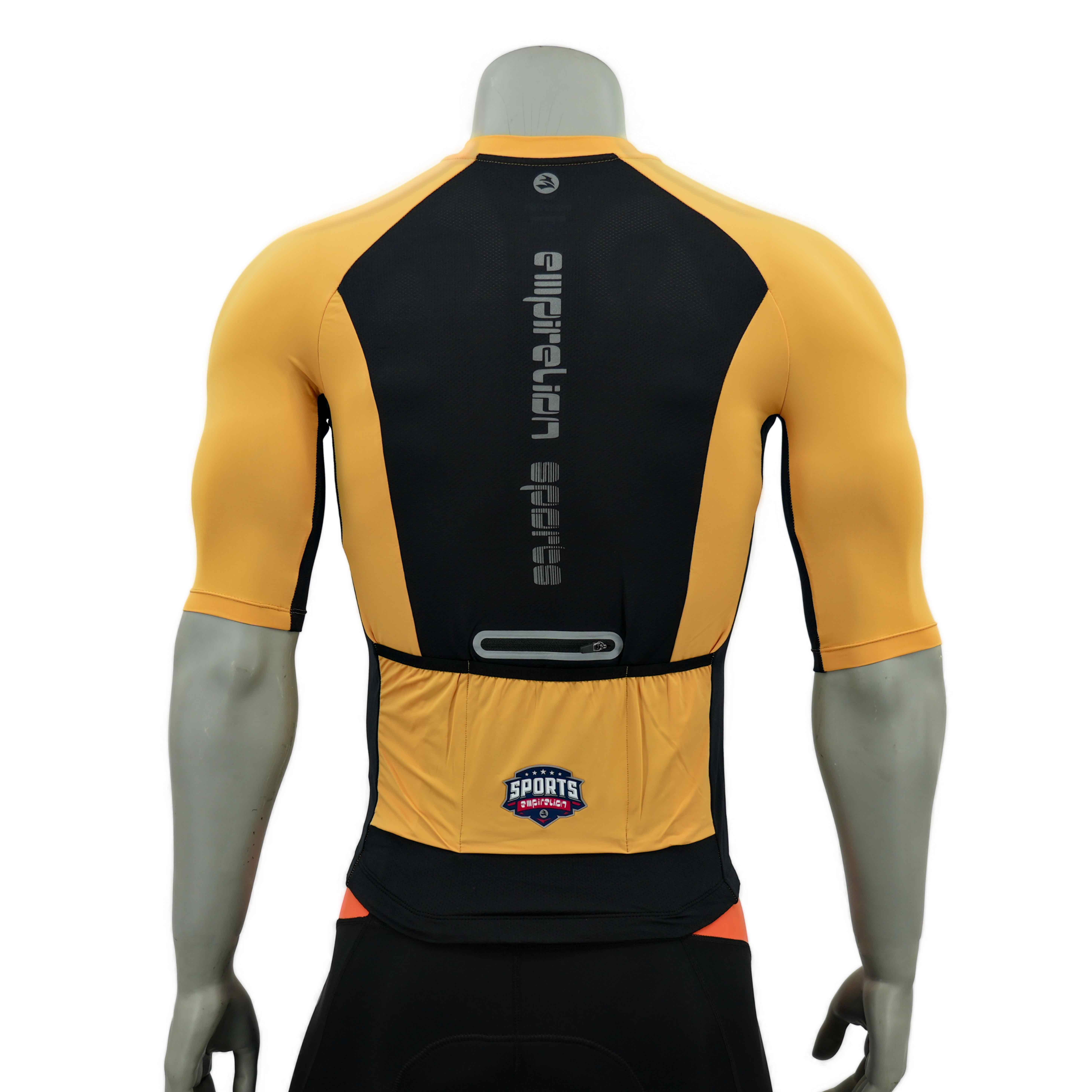 Raglan Bloc de couleur à manches courtes Jersey de cyclisme de poche scellée réfléchie