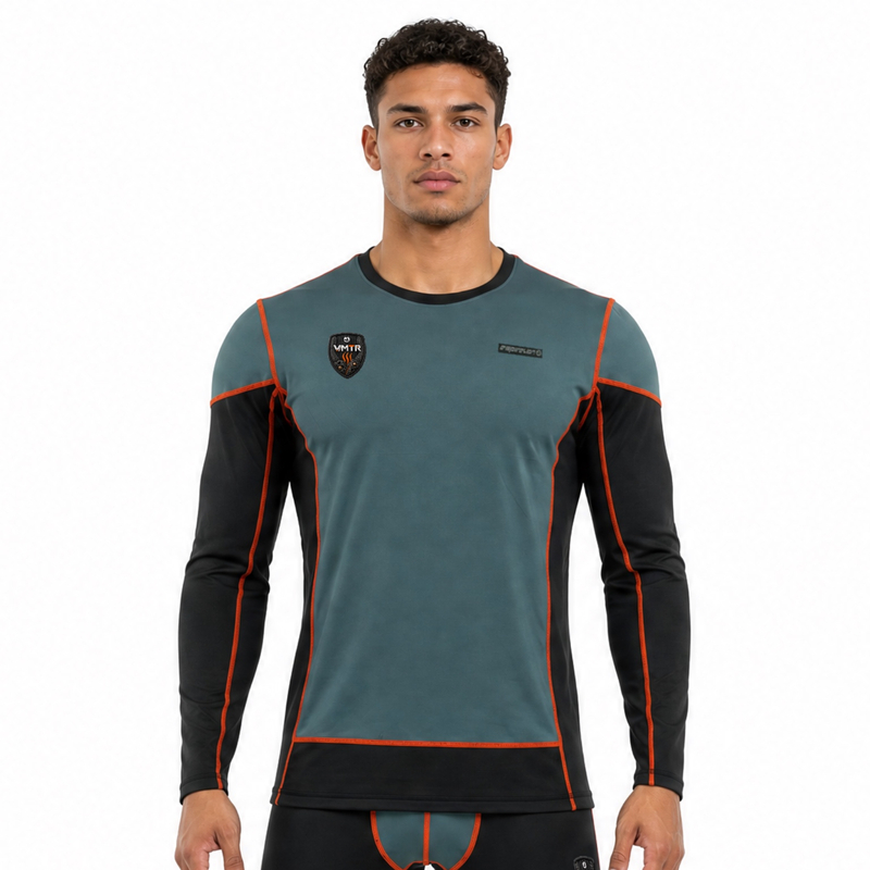 VMTR Haut à manches longues pour homme avec bloc de couleur