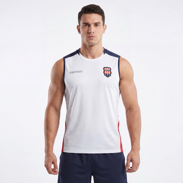 Gilet avec logo de l'équipe de football à blocs de couleurs pour hommes