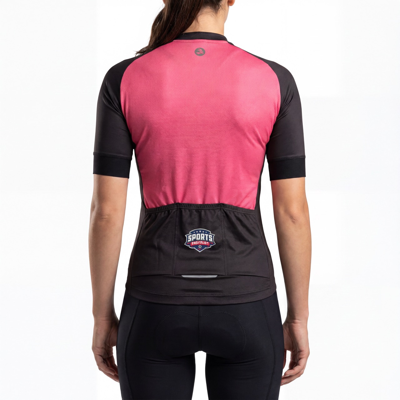 Maillot de cyclisme à manches courtes Color Block pour femme