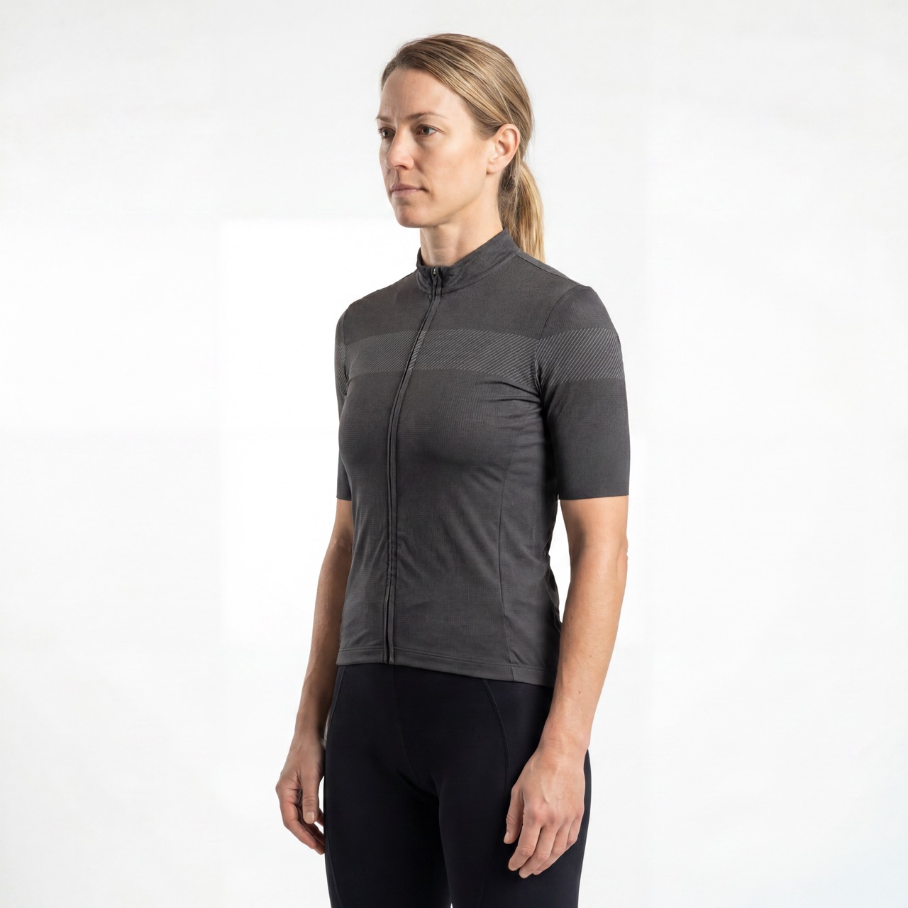 Maillot de cyclisme à manches courtes à imprimé réfléchissant pour femme
