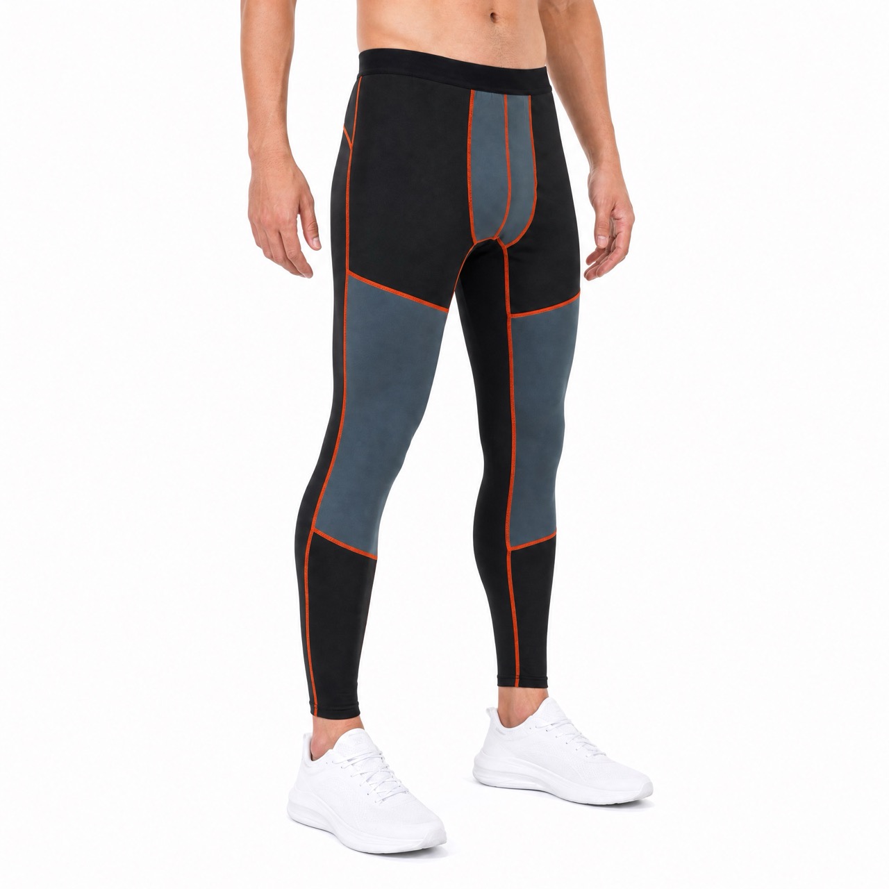 VMTR Collant Legging Color Block Pour Hommes