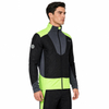 Veste matelassée d'extérieur coupe-vent pour hommes, bloc de couleurs, garnitures fluorescentes