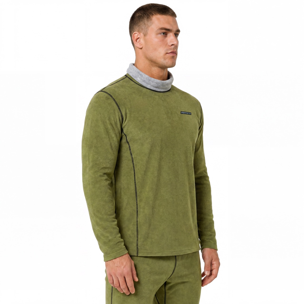 Sous-vêtements réversibles en polaire brossée double couleur pour hommes