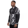 Chemise de randonnée à manches doubles avec trous laser bloqués par couleur imprimé camouflage pour hommes