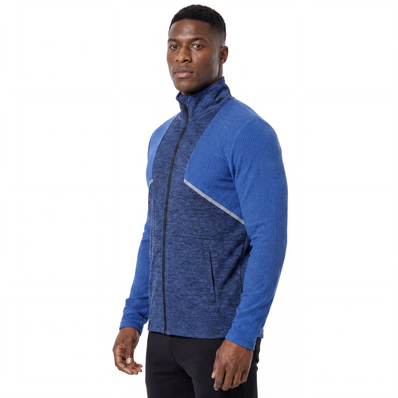 Veste de course zippée de poids moyen pour hommes