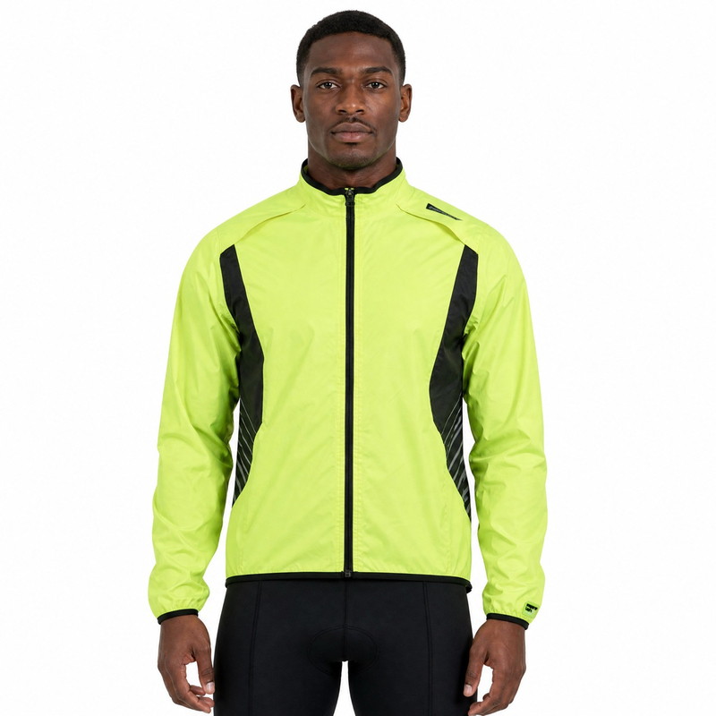 Veste de vélo de pluie enduite coupe-vent pour hommes