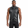 Gilet coupe-vent de cyclisme enduit de PU pour hommes