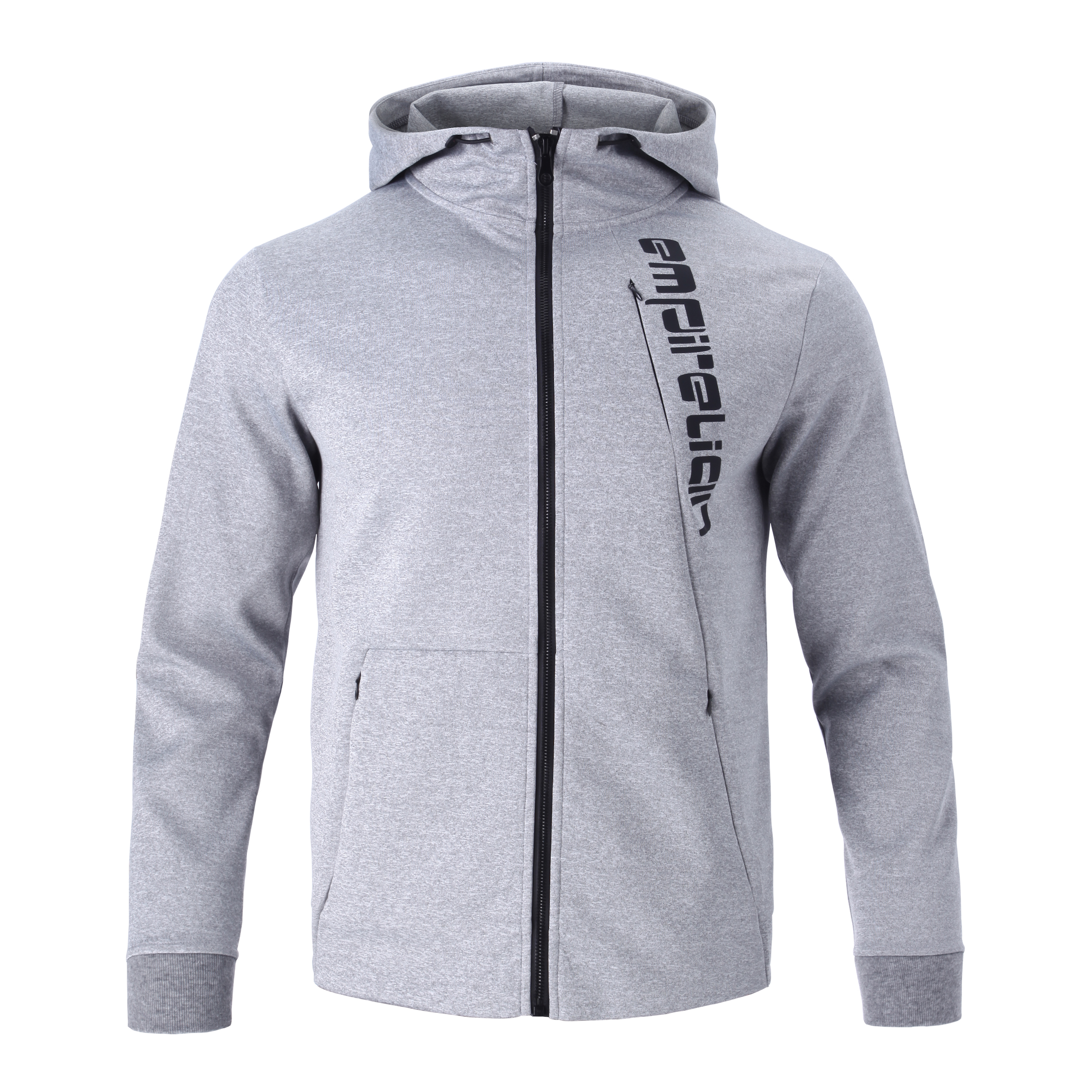 Sweat à capuche zippé pour homme avec veste coupe ajustée à fermeture éclair invisible