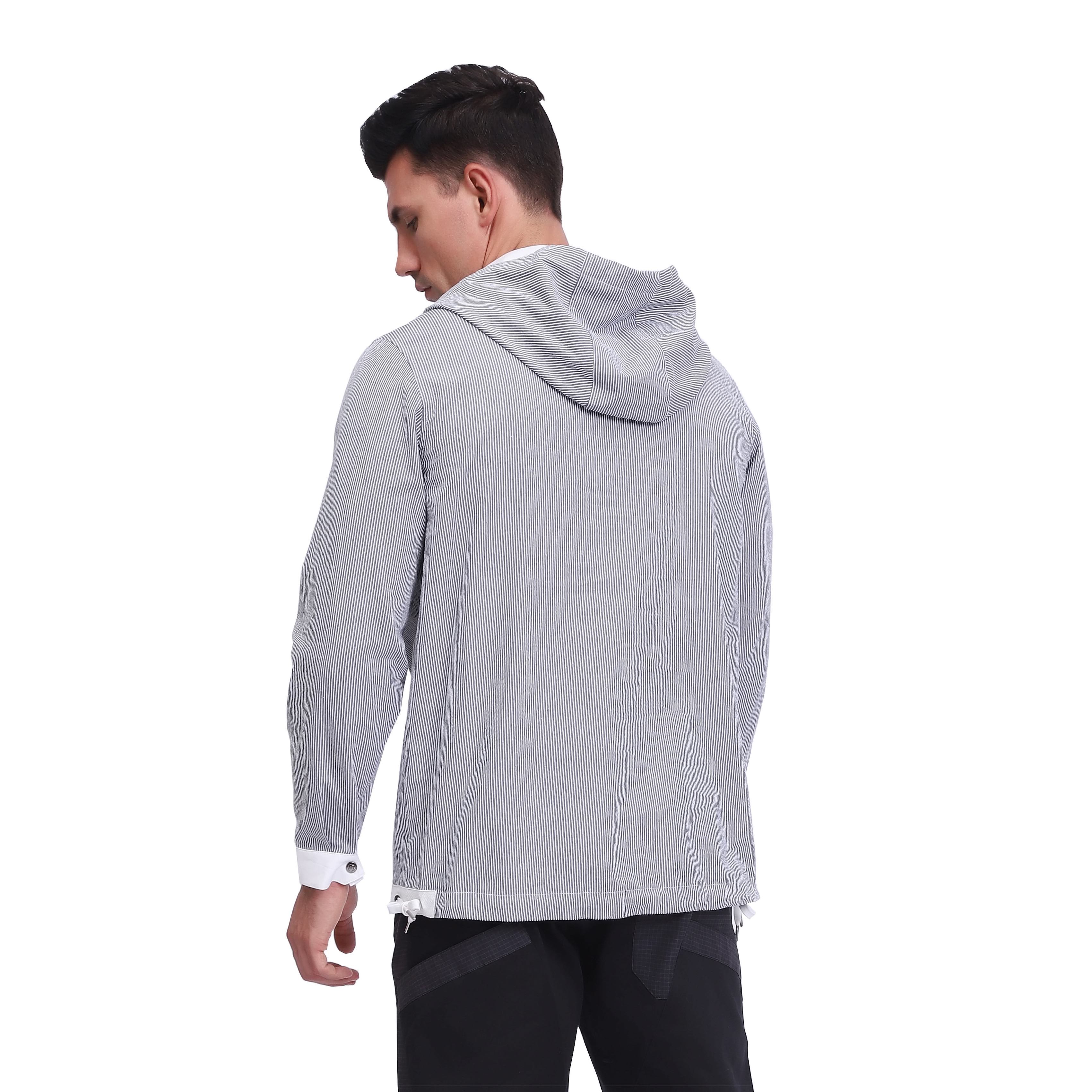 Chemise à sweat à sweat à rayures pour hommes Randonnée de pêche sportive Top décontracté