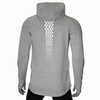 Hommes coulant diagonale placonet haut collier double zip raglan sweat à capuche