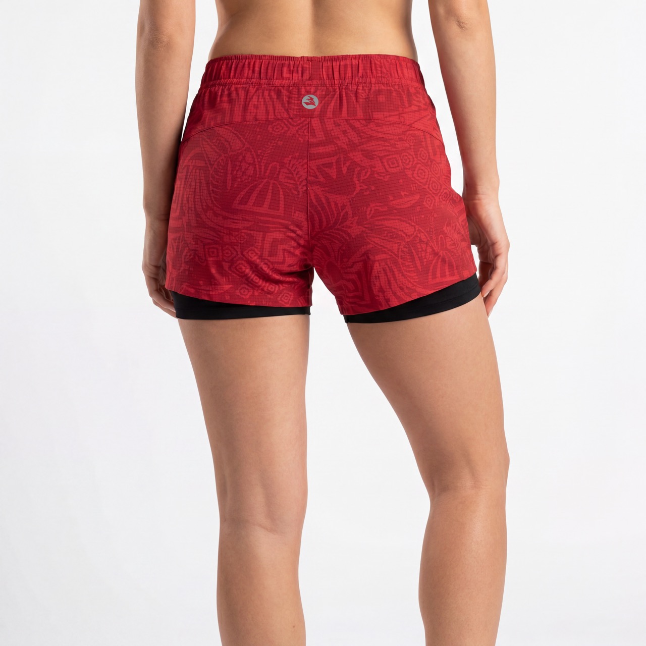 Short de course 2 en 1 à imprimé intégral pour femme