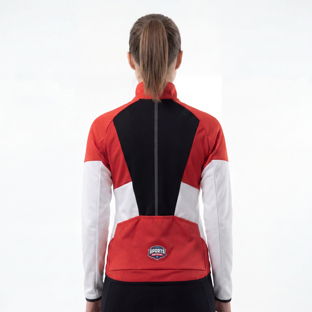 Veste de sport à panneau de blocs de couleurs pour femmes