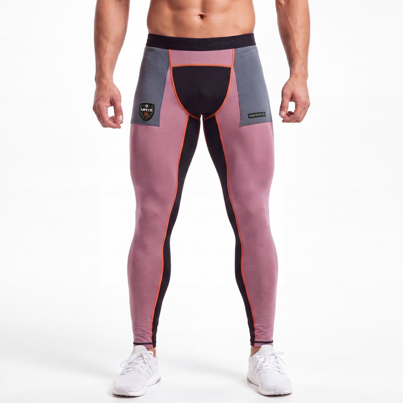 VMTR Pantalon legging à blocs de couleurs pour homme