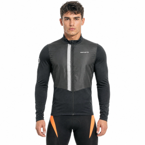 Veste de cyclisme à bordures réfléchissantes coupe-vent pour hommes
