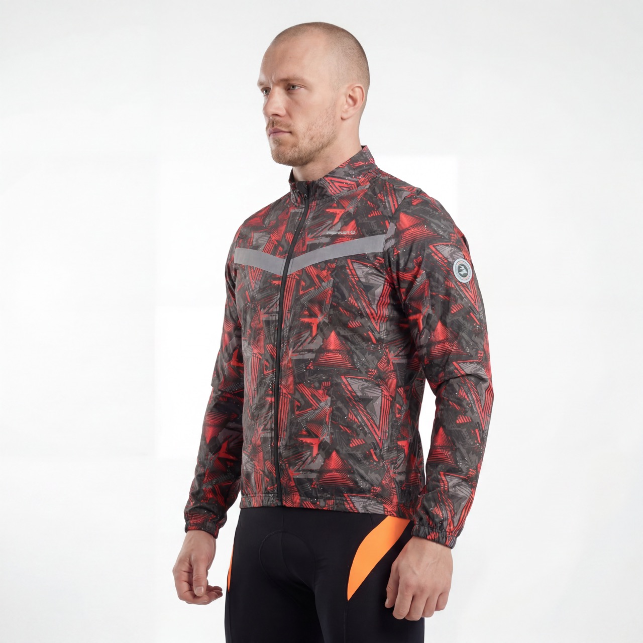 Veste de cyclisme imperméable à l'eau et à garniture réfléchissante sur toute la surface