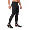 Pantalon legging thermique d'entraînement à demi-fermeture éclair en polaire teint en fil pour hommes
