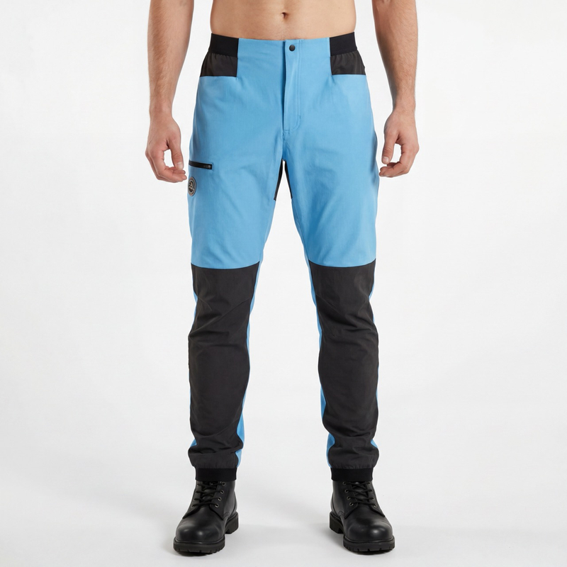 Pantalon de randonnée à blocs de couleurs pour hommes, pantalon à taille élastique