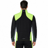 Veste matelassée d'extérieur coupe-vent pour hommes, bloc de couleurs, garnitures fluorescentes