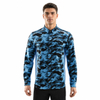 Chemise de randonnée avec poche zippée et imprimé camouflage pour hommes